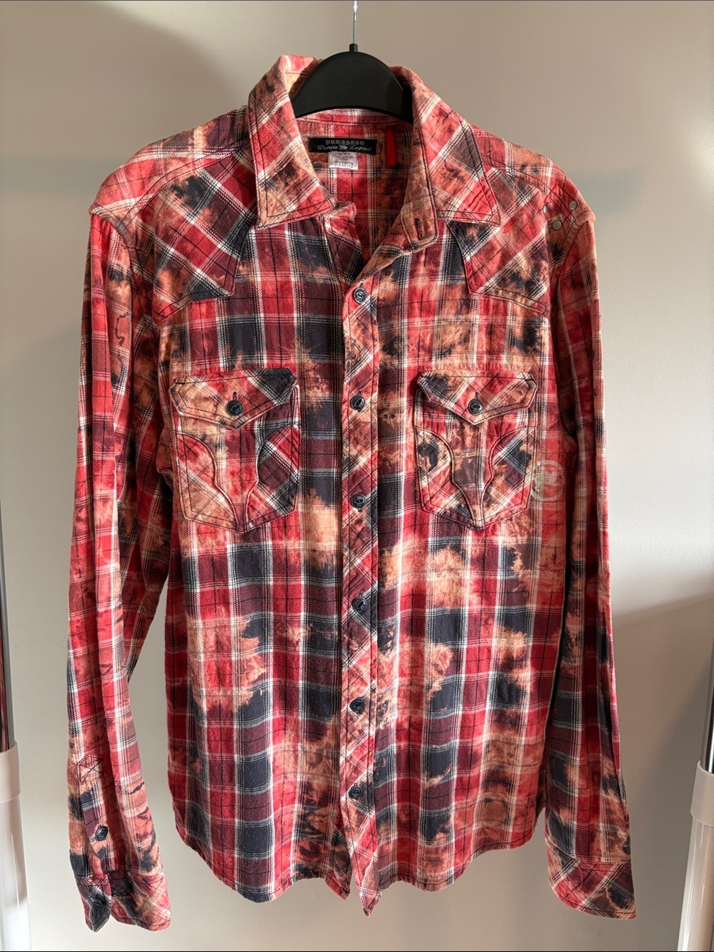 Y2K Men’s Parasuco Red Plaid Button-Down Shirt